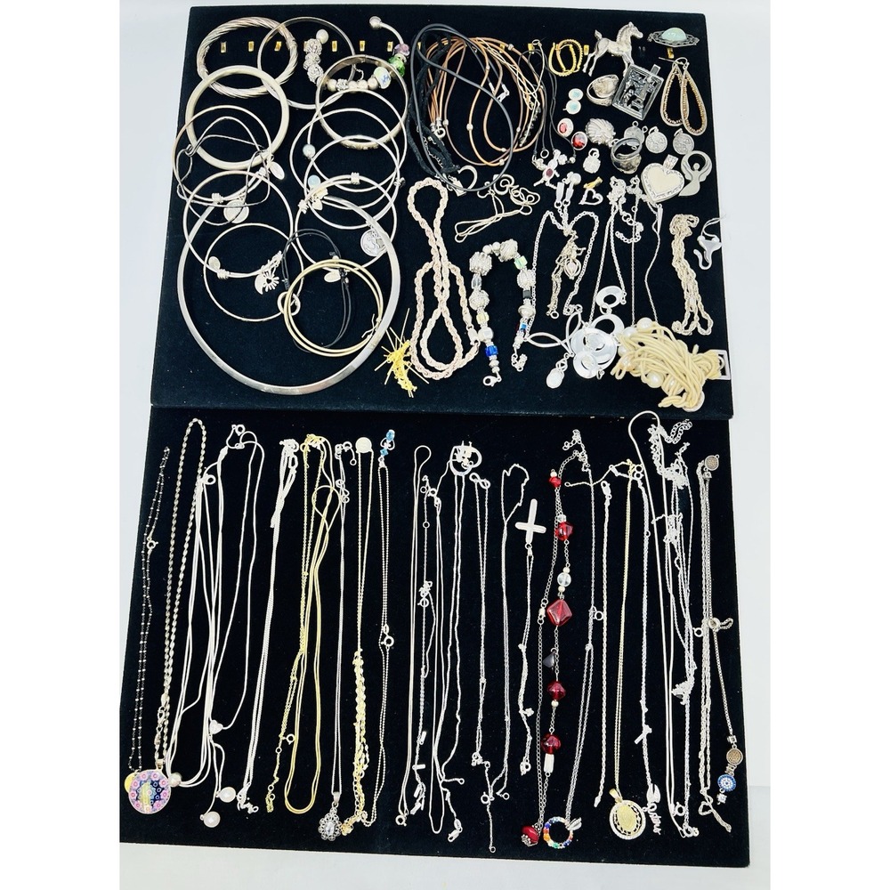 Vintage & Modern Sterling Silver, Silver Scrap, Wearable Jewelry 538 Grams